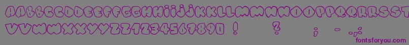 AlphaStreet-fontti – violetit fontit harmaalla taustalla