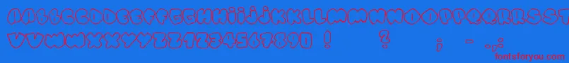 AlphaStreet Font – Red Fonts on Blue Background