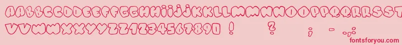 AlphaStreet Font – Red Fonts on Pink Background
