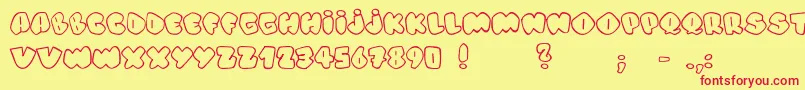 AlphaStreet Font – Red Fonts on Yellow Background