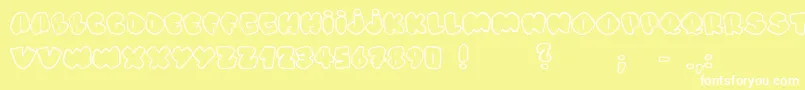 AlphaStreet Font – White Fonts on Yellow Background