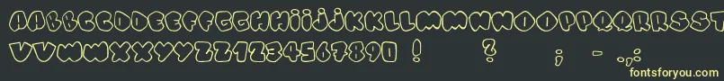 AlphaStreet Font – Yellow Fonts on Black Background