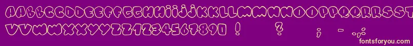 AlphaStreet Font – Yellow Fonts on Purple Background
