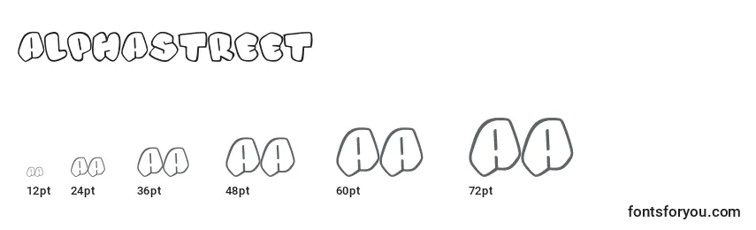 AlphaStreet Font Sizes