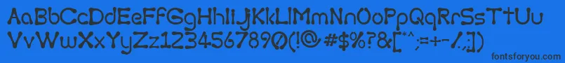 TorcingAway2000 Font – Black Fonts on Blue Background