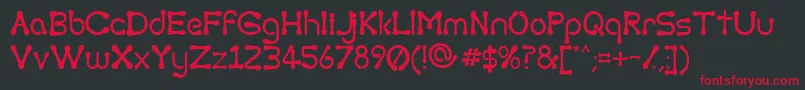 TorcingAway2000 Font – Red Fonts on Black Background