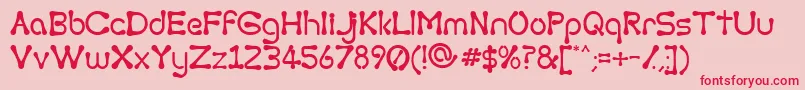 More about TorcingAway2000 Font TorcingAway2000 Font – Red Fonts on Pink Background