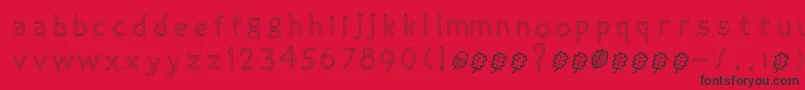 TwiggyRegular Font – Black Fonts on Red Background