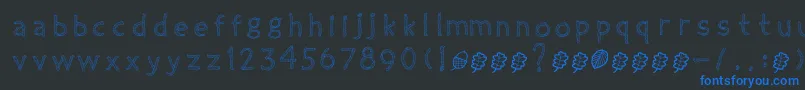 TwiggyRegular Font – Blue Fonts on Black Background