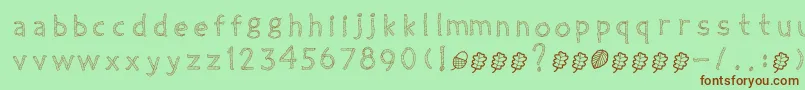 TwiggyRegular Font – Brown Fonts on Green Background