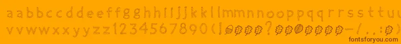 TwiggyRegular Font – Brown Fonts on Orange Background