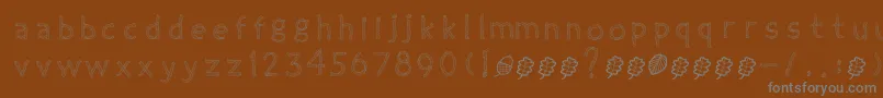 Czcionka TwiggyRegular – szare czcionki na brązowym tle