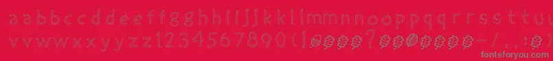 TwiggyRegular Font – Gray Fonts on Red Background