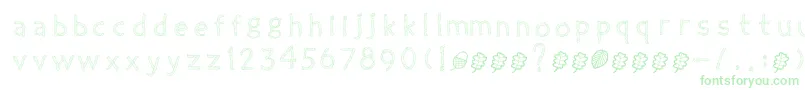 TwiggyRegular-Schriftart – Grüne Schriften