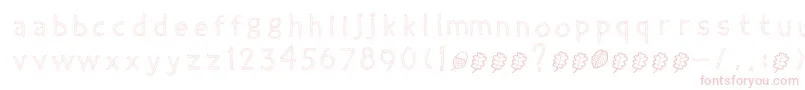 TwiggyRegular Font – Pink Fonts on White Background