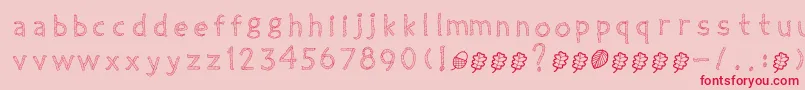 TwiggyRegular Font – Red Fonts on Pink Background