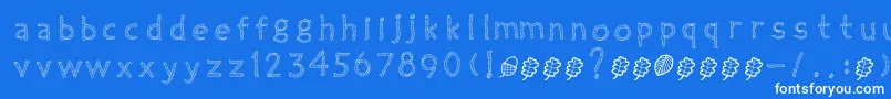 TwiggyRegular Font – White Fonts on Blue Background