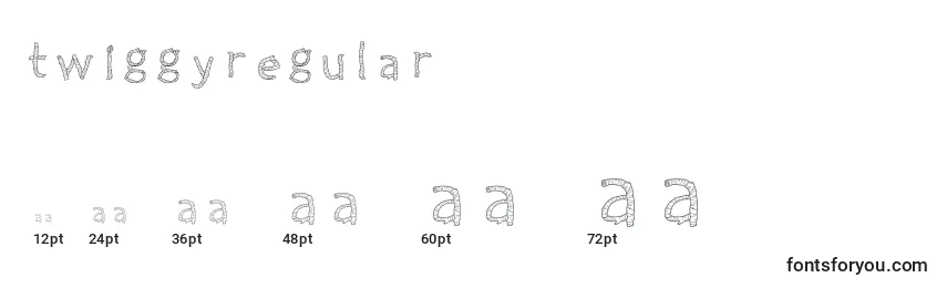 TwiggyRegular Font Sizes