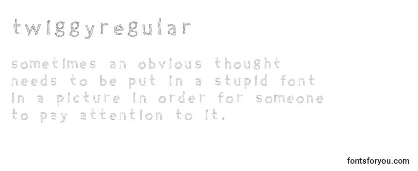 Обзор шрифта TwiggyRegular