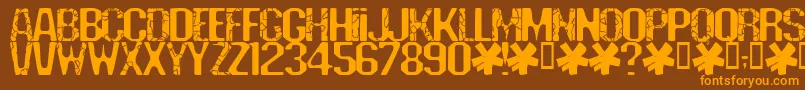 Więcej informacji o czcionce Deadline Czcionka Deadline – pomarańczowe czcionki na brązowym tle