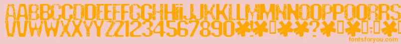 Deadline Font – Orange Fonts on Pink Background