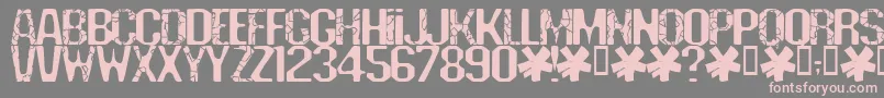 Deadline Font – Pink Fonts on Gray Background