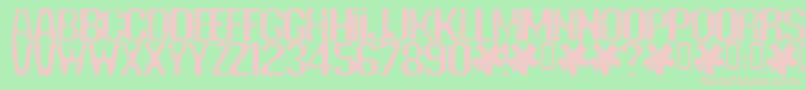 Deadline Font – Pink Fonts on Green Background