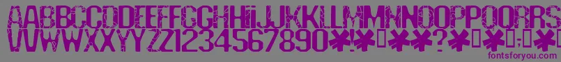 フォントDeadline – 紫色のフォント、灰色の背景