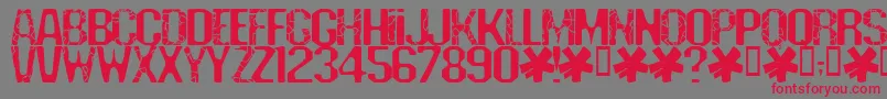 Deadline Font – Red Fonts on Gray Background