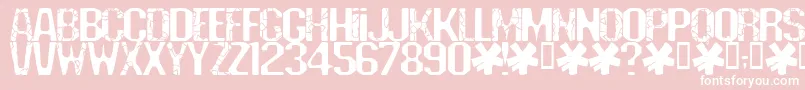 Deadline Font – White Fonts on Pink Background