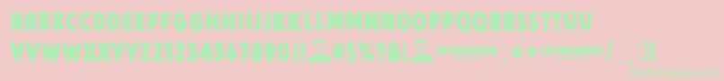 Cronenberg Font – Green Fonts on Pink Background
