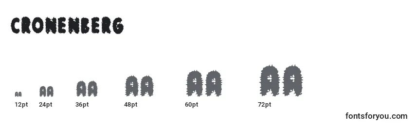 Размеры шрифта Cronenberg