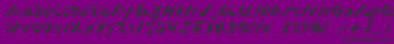 Шрифт Lontara – чёрные шрифты на фиолетовом фоне
