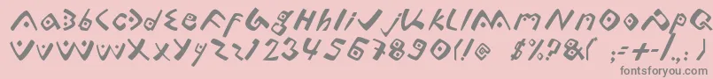 Lontara Font – Gray Fonts on Pink Background