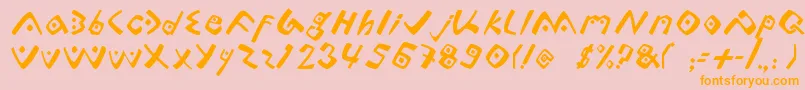 Lontara Font – Orange Fonts on Pink Background