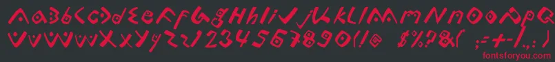 Lontara Font – Red Fonts on Black Background