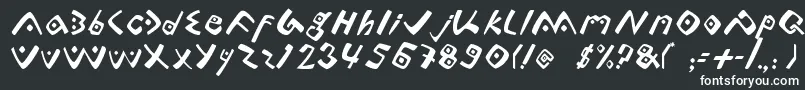 Шрифт Lontara – белые шрифты на чёрном фоне