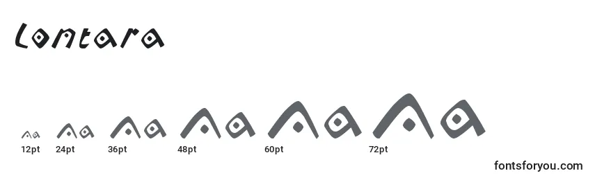Размеры шрифта Lontara