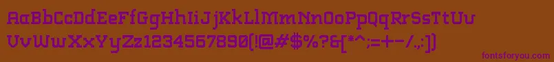 AbstractSlab-Schriftart – Violette Schriften auf braunem Hintergrund