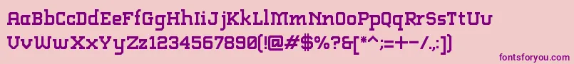 AbstractSlab Font – Purple Fonts on Pink Background