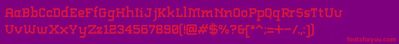 AbstractSlab Font – Red Fonts on Purple Background