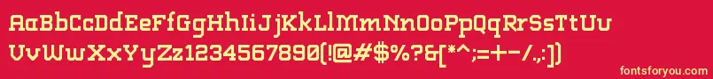 AbstractSlab Font – Yellow Fonts on Red Background