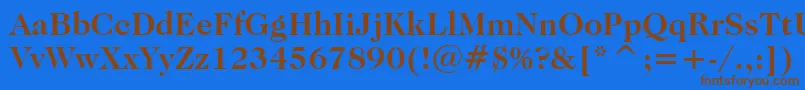CaslonNo.224BoldBt Font – Brown Fonts on Blue Background