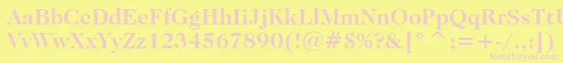 CaslonNo.224BoldBt Font – Pink Fonts on Yellow Background