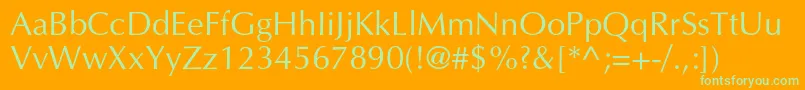 Variantc Font – Green Fonts on Orange Background