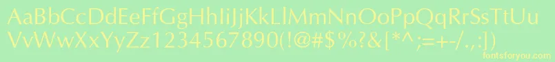 Variantc Font – Yellow Fonts on Green Background