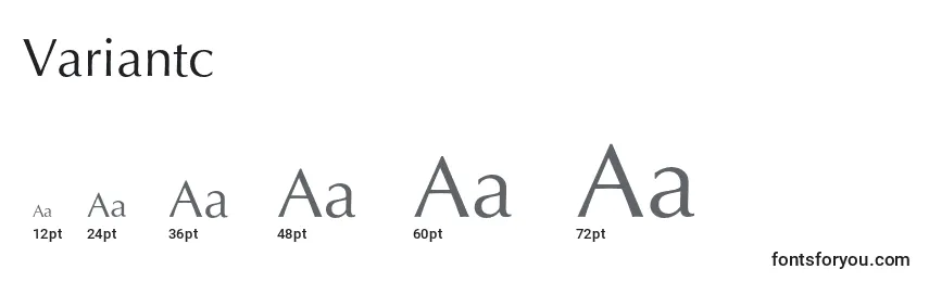 Variantc Font Sizes