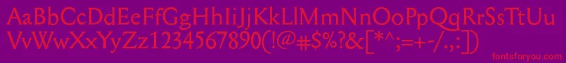 Mediaeval Font – Red Fonts on Purple Background