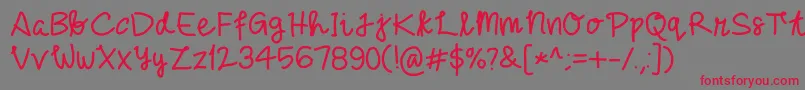 ForHer Font – Red Fonts on Gray Background
