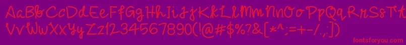 ForHer Font – Red Fonts on Purple Background